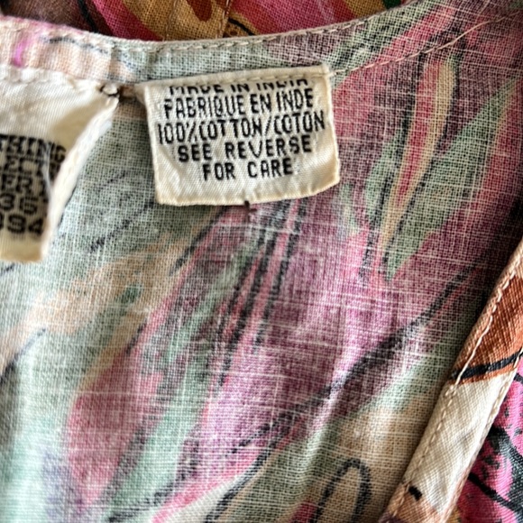 🔹Gypsy The Clothing Collection of Pier 1 Vintage Loose Fit Crop Floral Jumpsuit - Picture 4 of 4